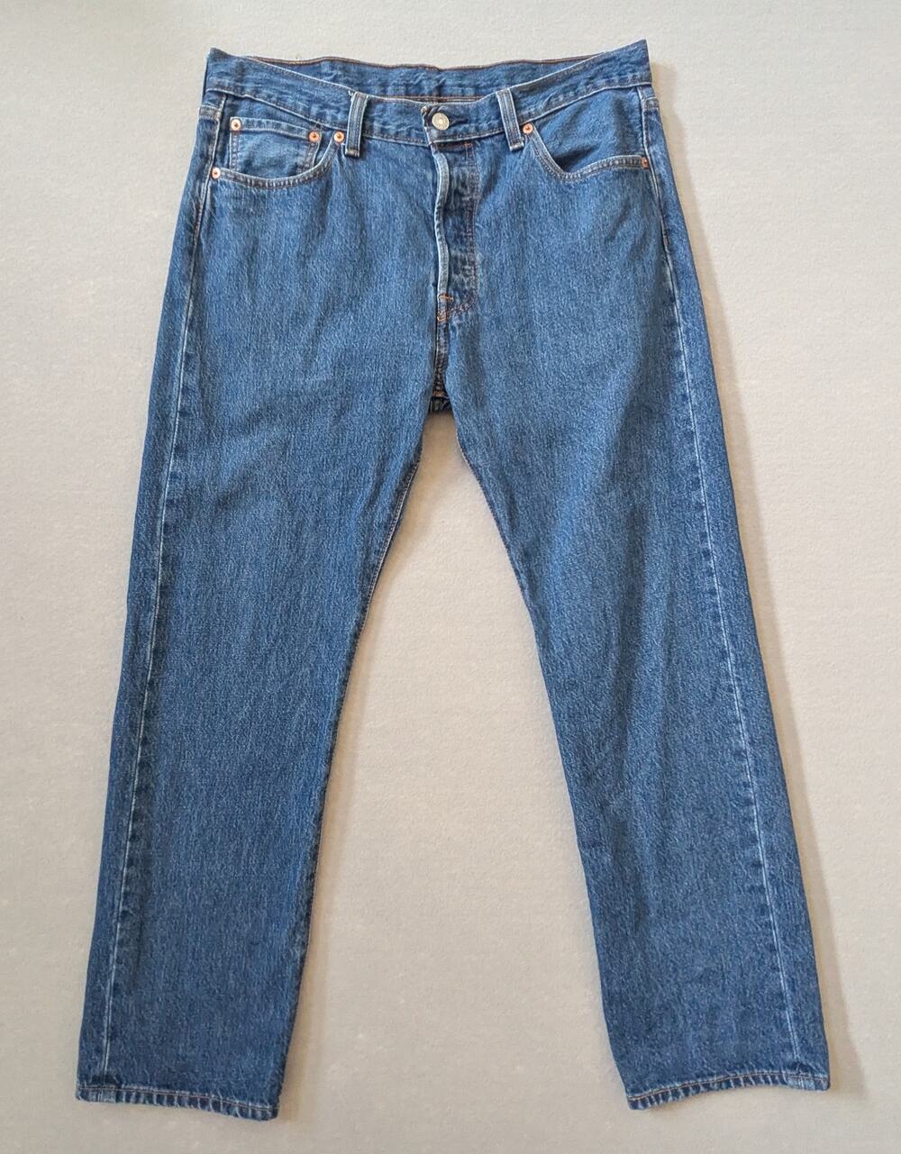 Levi's 501 Original Men's Jeans 34x30 Non-Stretch 100% Cotton Dark Stonewash